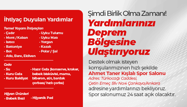 ÇANKAYA BELEDİYESİ: ŞİMDİ BİRLİK OLMA ZAMANI
