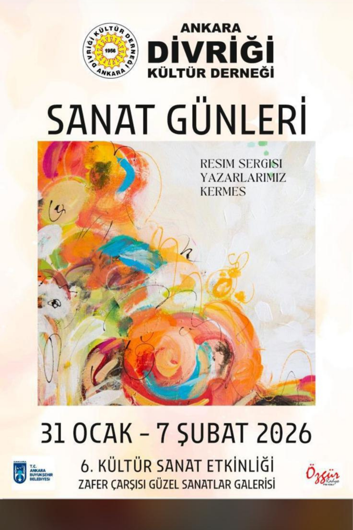 ANKARA DİVRİĞİ KÜLTÜR DERNEĞİ’NDEN SANATA DAVET: “SANAT GÜNLERİ” BAŞLIYOR
