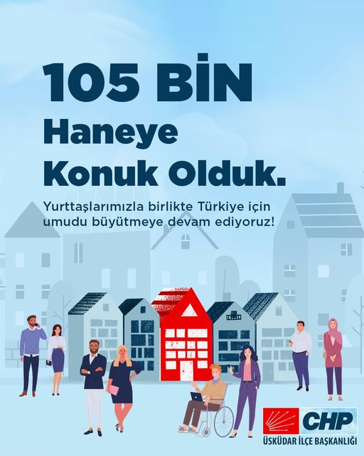 CHP Üsküdar İlçe Başkanlığı: 80 günde 105 bin haneye konuk olduk