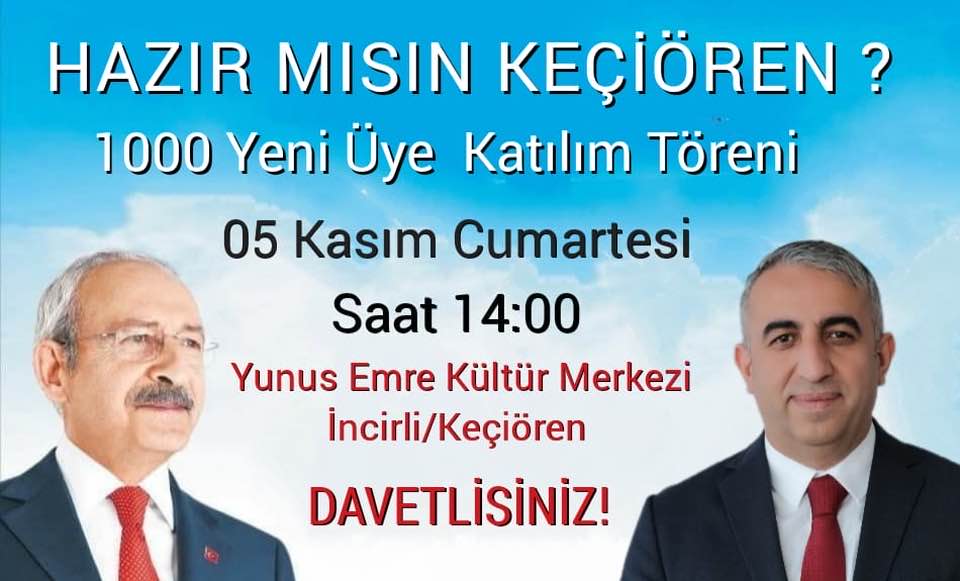Keçiören'de 1000 Kişi CHP'ye Katılıyor.