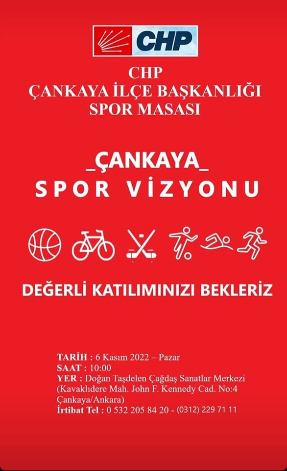 CHP Çankaya İlçe Başkanlığı Spor Vizyonunu açıklıyor