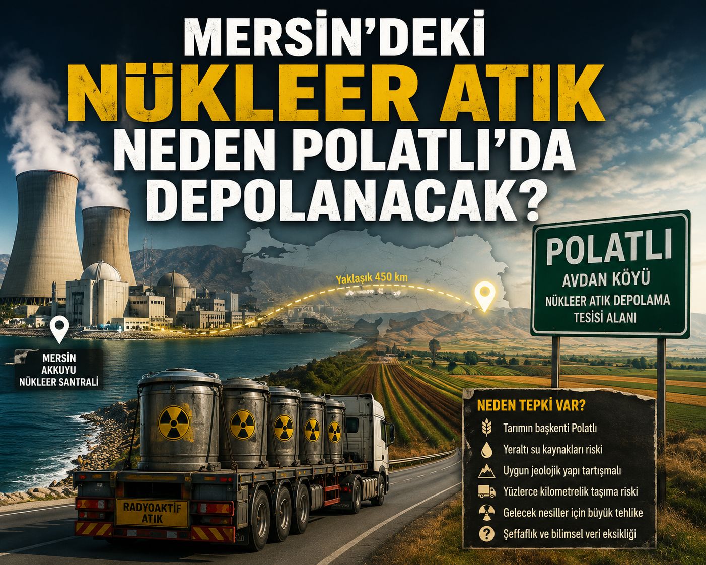 Mersin’deki Nükleer Atık Neden Polatlı’da Depolanacak?