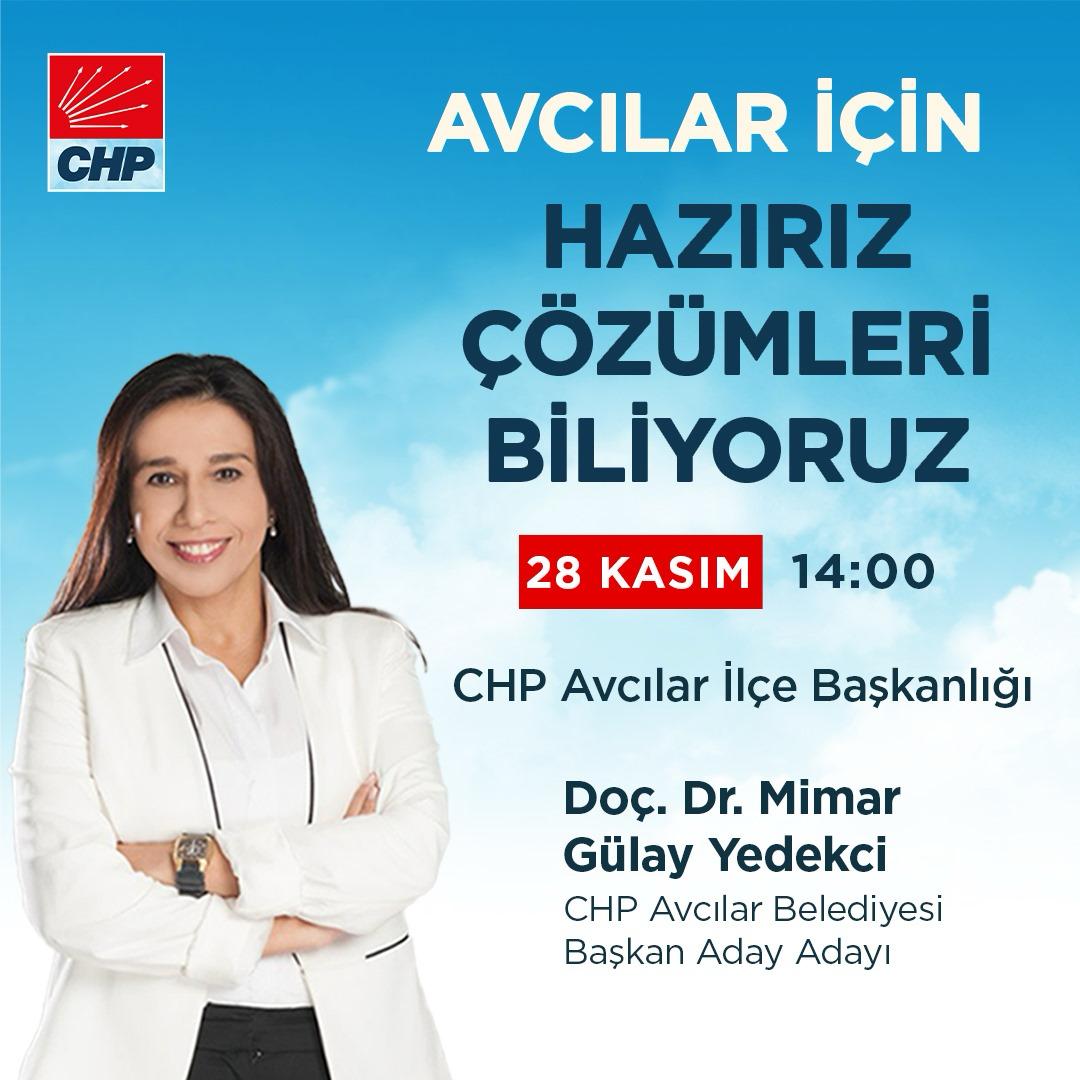 Doç. Dr. MİMAR GÜLAY YEDEKÇİ AVCILAR BELEDİYE BAŞKANLIĞI ADAYLIĞINI AÇIKLADI...