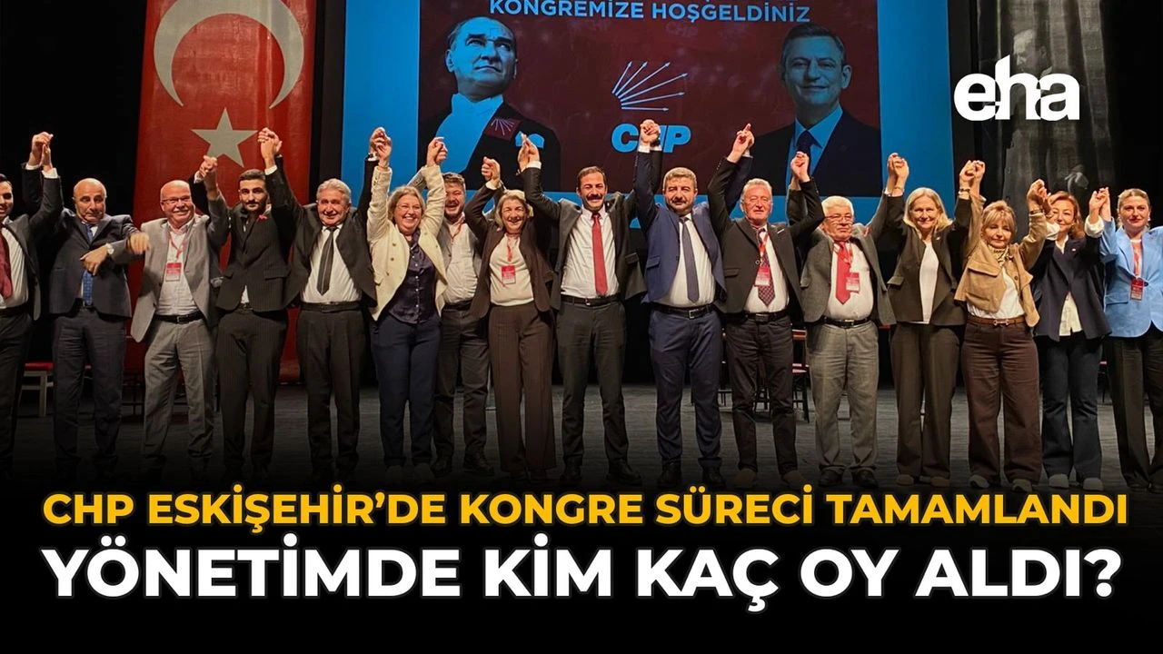 CHP Eskişehir’de Kongre Süreci Tamamlandı: Yönetimde Kim Kaç Oy Aldı?