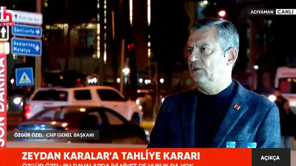 Zeydan Karalar'a tahliye kararı: CHP lideri Özgür Özel'den ilk tepki!
