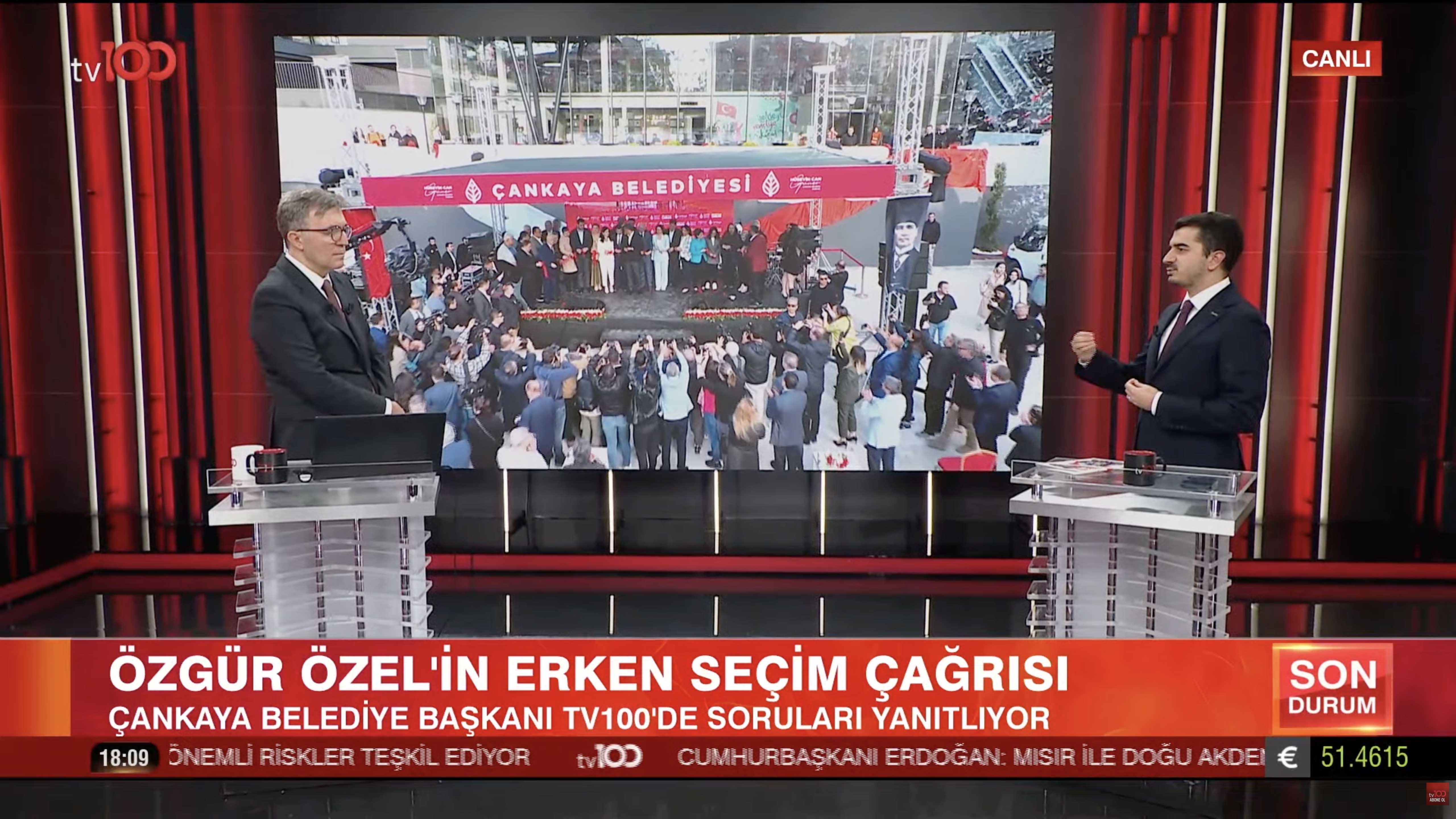 HÜSEYİN CAN GÜNER TV 100’DE HİZMETLERİNİ ANLATTI