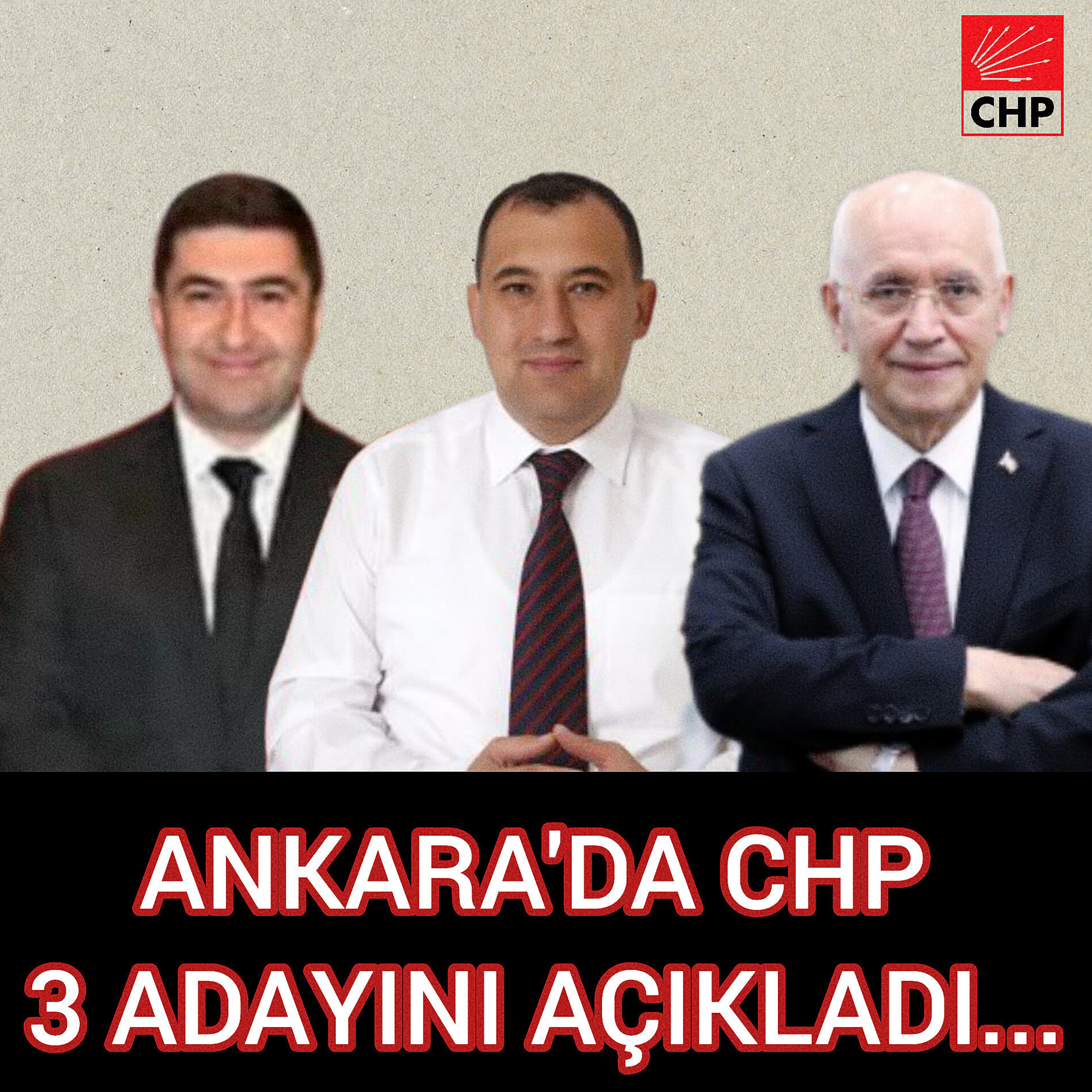 ANKARA'DA CHP 3 ADAYINI AÇIKLADI...