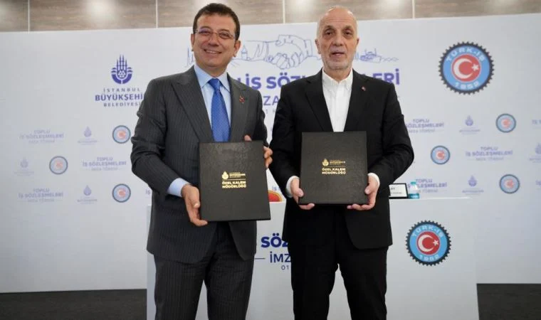 İBB, Hak-İş ve Türk-İş arasında toplu iş sözleşmesi imzalandı: Çıkın, topluma 'örgütlenin' deyin