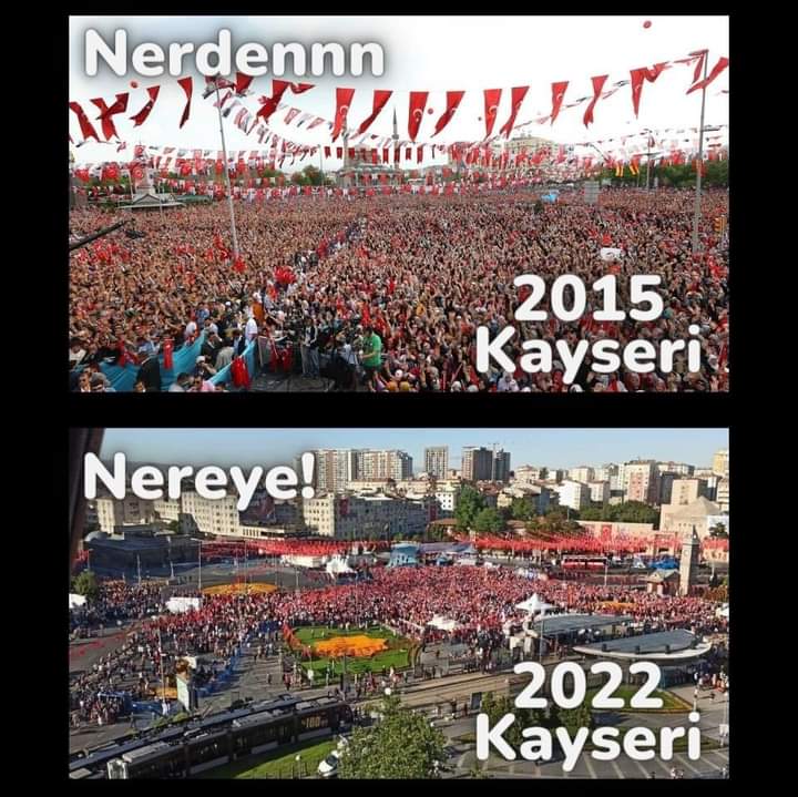 Kayseri'de AKP umduğu kalabalığı bulamadı.