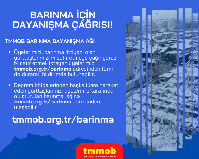 TMMOB BARINMA AĞI İÇİN ÇAĞRI!