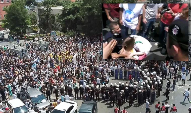 Son Dakika: İstanbul'da sağlıkçıların eylemine polis müdahalesi